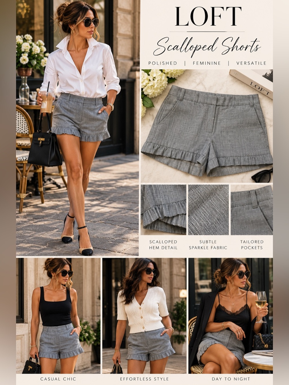 2081 Loft Scalloped Shorts